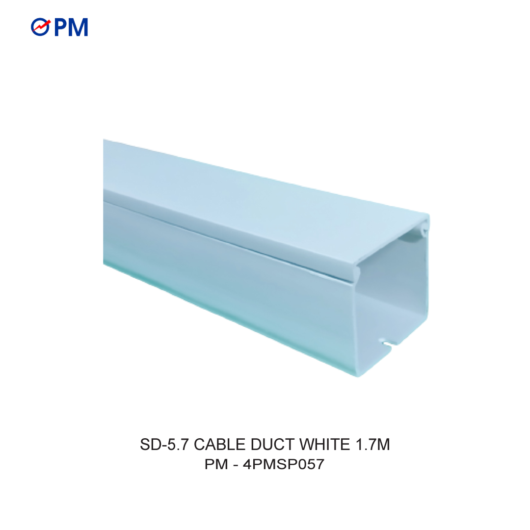SD-5.7 CABLE DUCT WHITE 1.7M (Harga 1 Dus = 16 Batang)