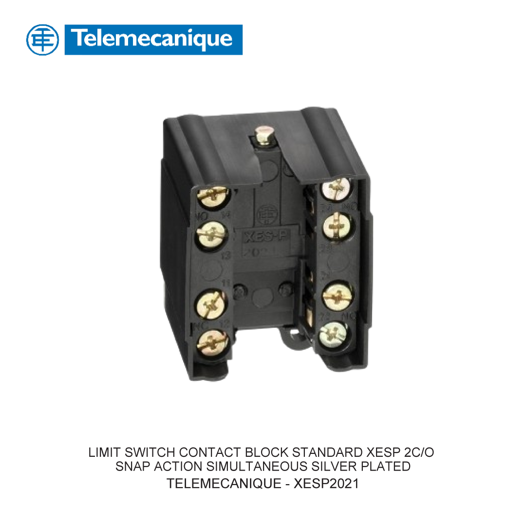 LIMIT SWITCH CONTACT BLOCK STANDARD XESP 2C/O SNAP ACTION SIMULTANEOUS SILVER PLATED