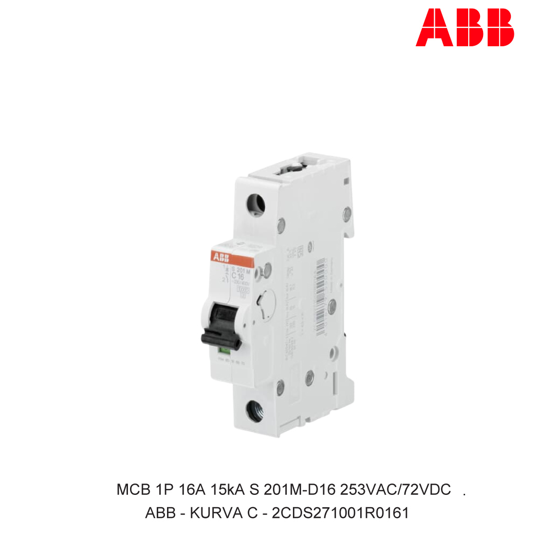 MCB 1P 16A 15kA KURVA D
