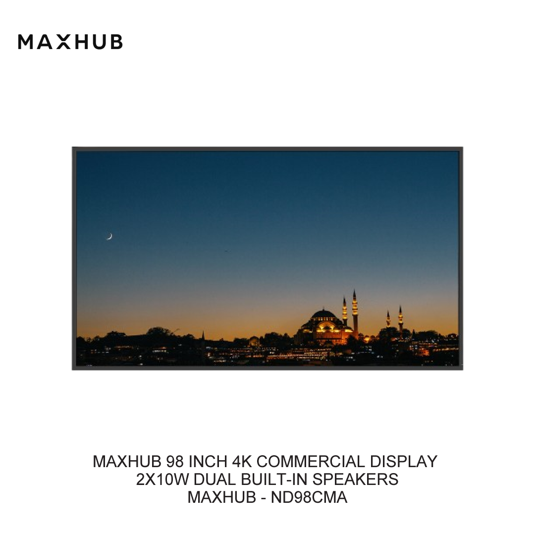 MAXHUB 98 INCH 4K COMMERCIAL DISPLAY 2X10W DUAL BUILT-IN SPEAKERS