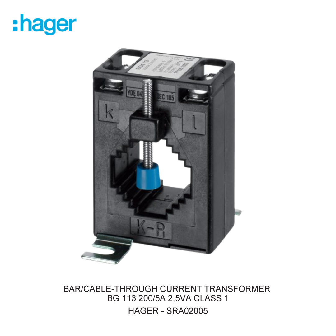BAR/CABLE-THROUGH CURRENT TRANSFORMER BG 113 200/5A 2,5VA CLASS 1