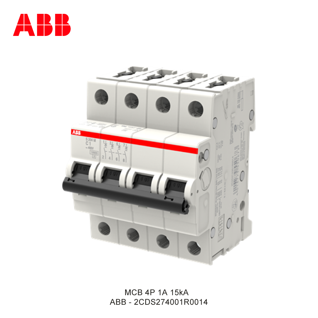 MCB 4P 1A 15kA KURVA C