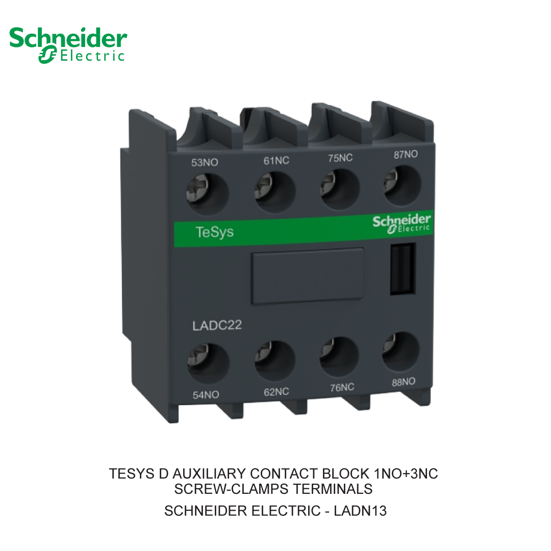 TESYS D AUXILIARY CONTACT BLOCK 1NO+3NC SCREW-CLAMPS TERMINALS