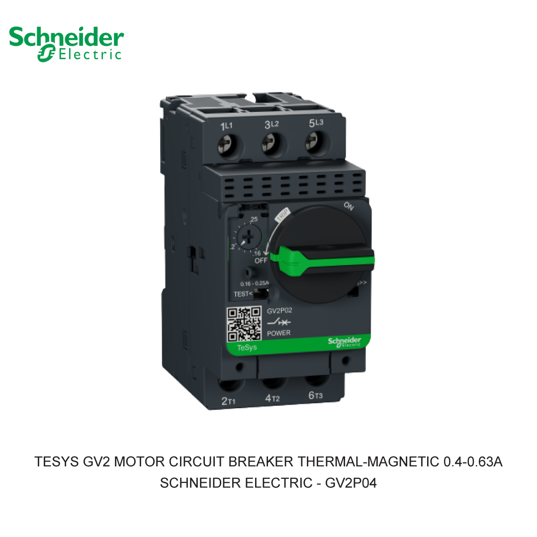 TESYS GV2 MOTOR CIRCUIT BREAKER THERMAL-MAGNETIC 0.4-0.63A
