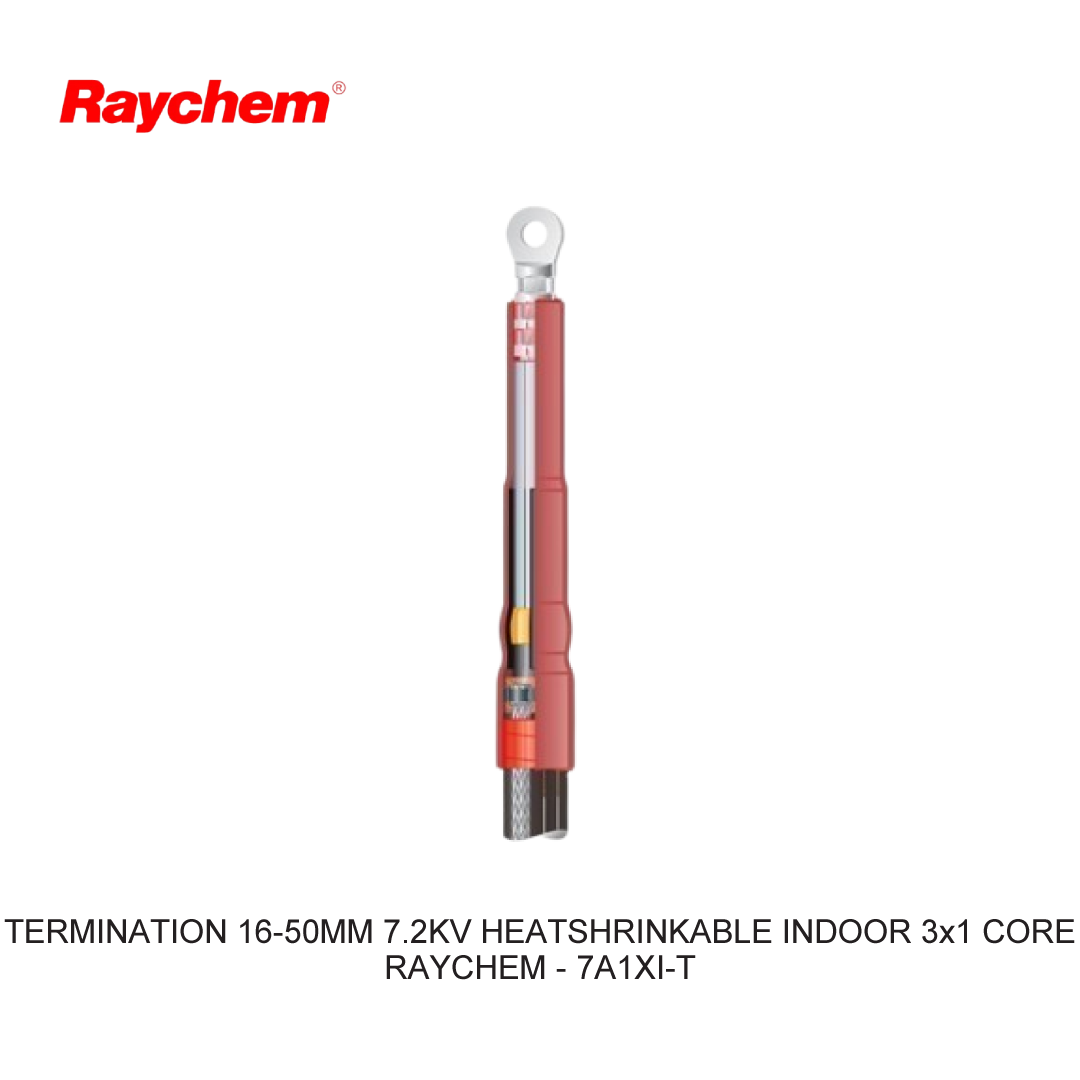 TERMINATION 16-50MM 7.2KV HEATSHRINKABLE INDOOR 3x1 CORE