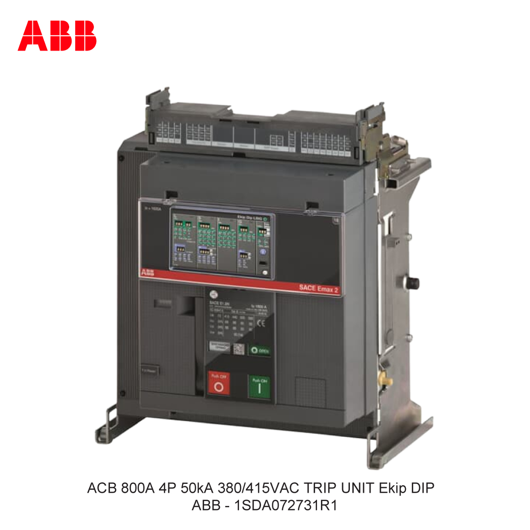 ACB 800A 4P 50kA 380/415VAC TRIP UNIT Ekip DIP ABB