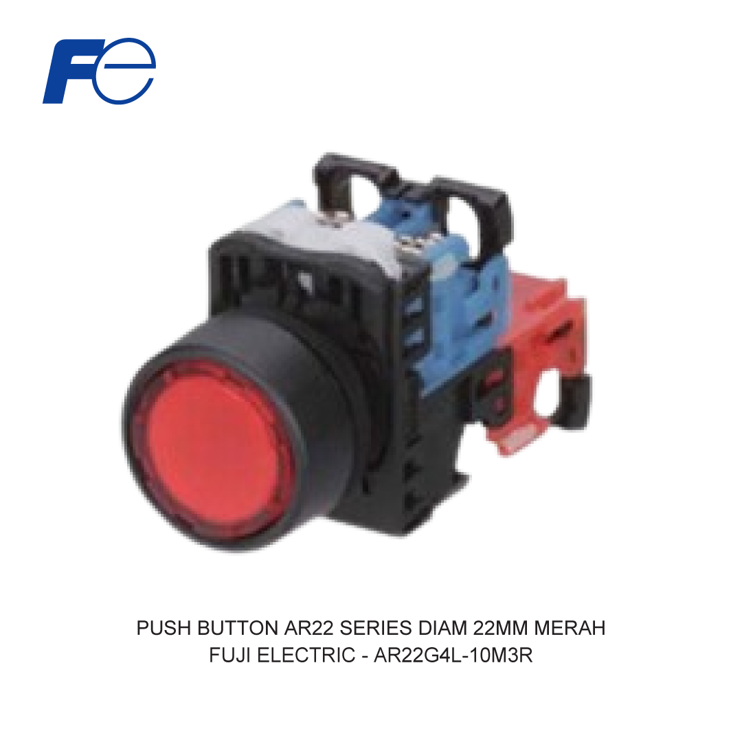 PUSH BUTTON AR22 SERIES DIAM 22MM MERAH