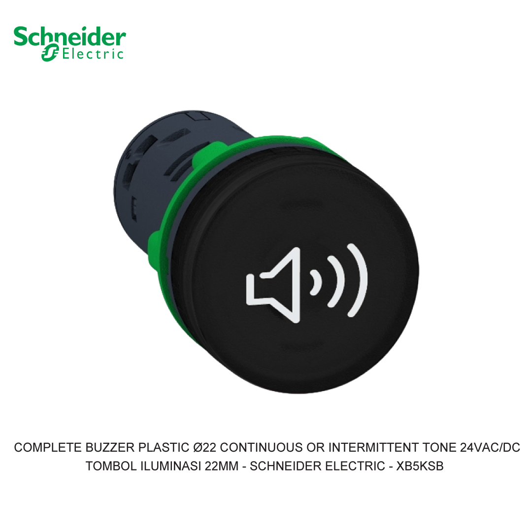 COMPLETE BUZZER PLASTIC Ø22 CONTINUOUS OR INTERMITTENT TONE 24VAC/DC
