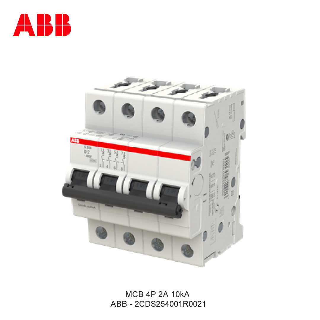 MCB 4P 2A 6kA/10kA KURVA D
