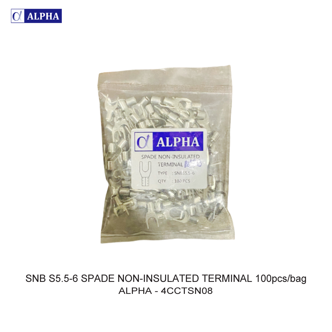 SNB S5.5-6 SPADE NON-INSULATED TERMINAL 100pcs/bag
