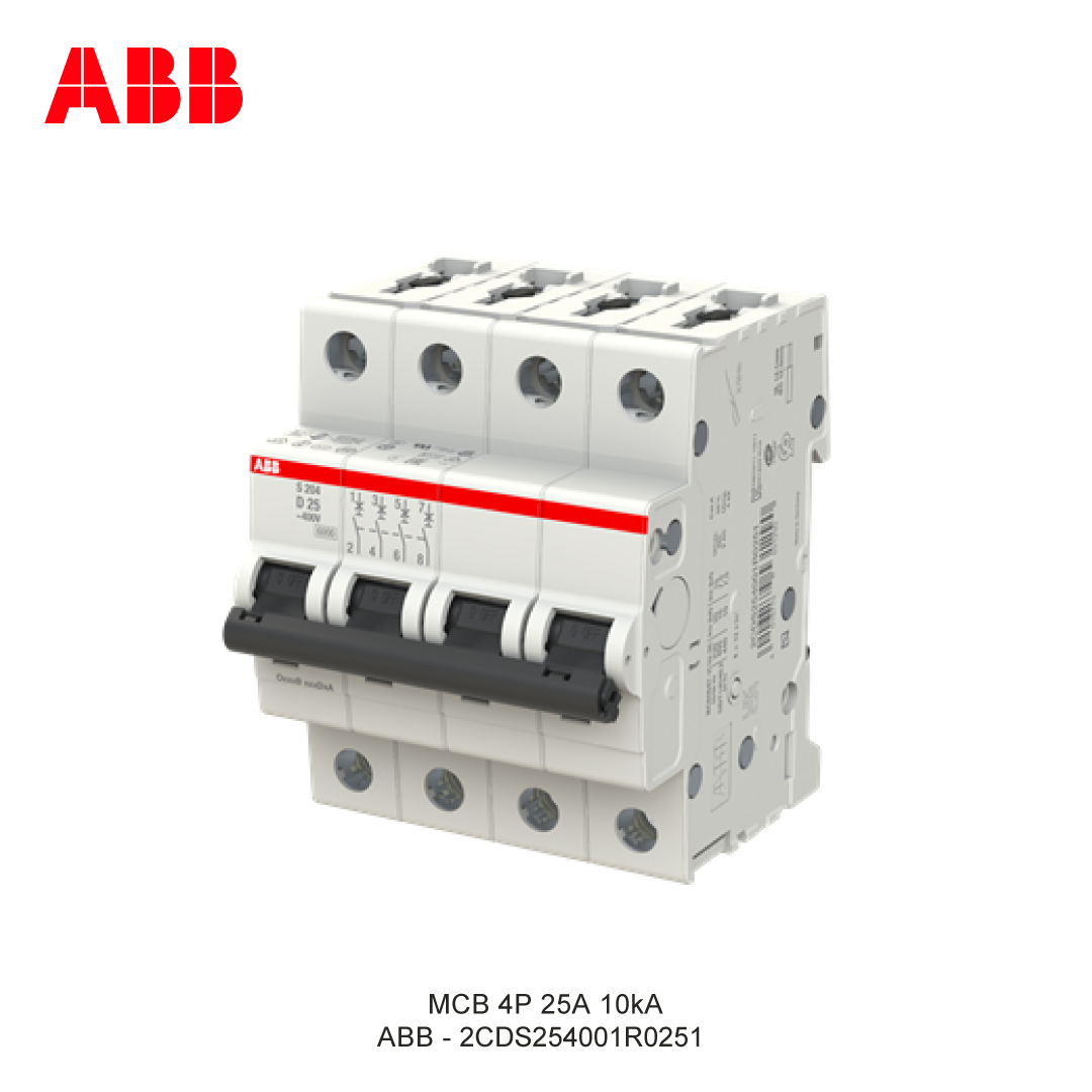 MCB 4P 25A 6kA/10kA KURVA D