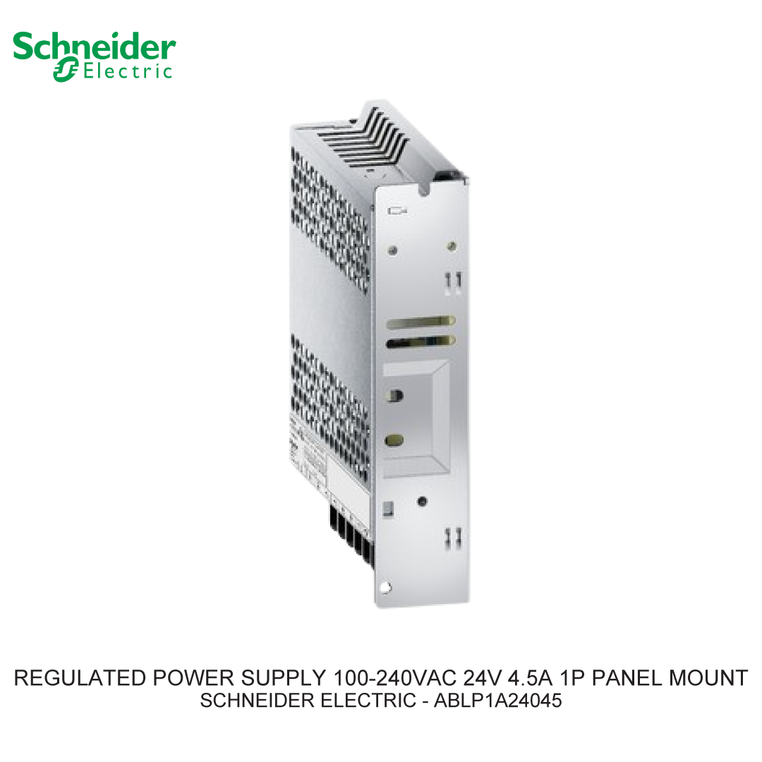 REGULATED POWER SUPPLY 100-240VAC 24V 4.5A 1P PANEL MOUNT