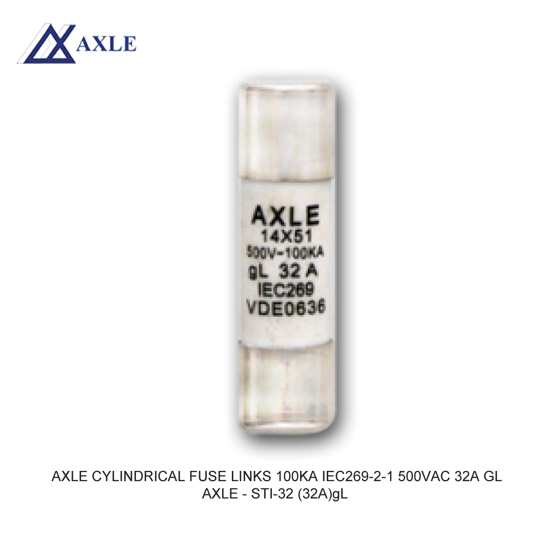 AXLE CYLINDRICAL FUSE LINKS 100KA IEC269-2-1 500VAC 2A GL