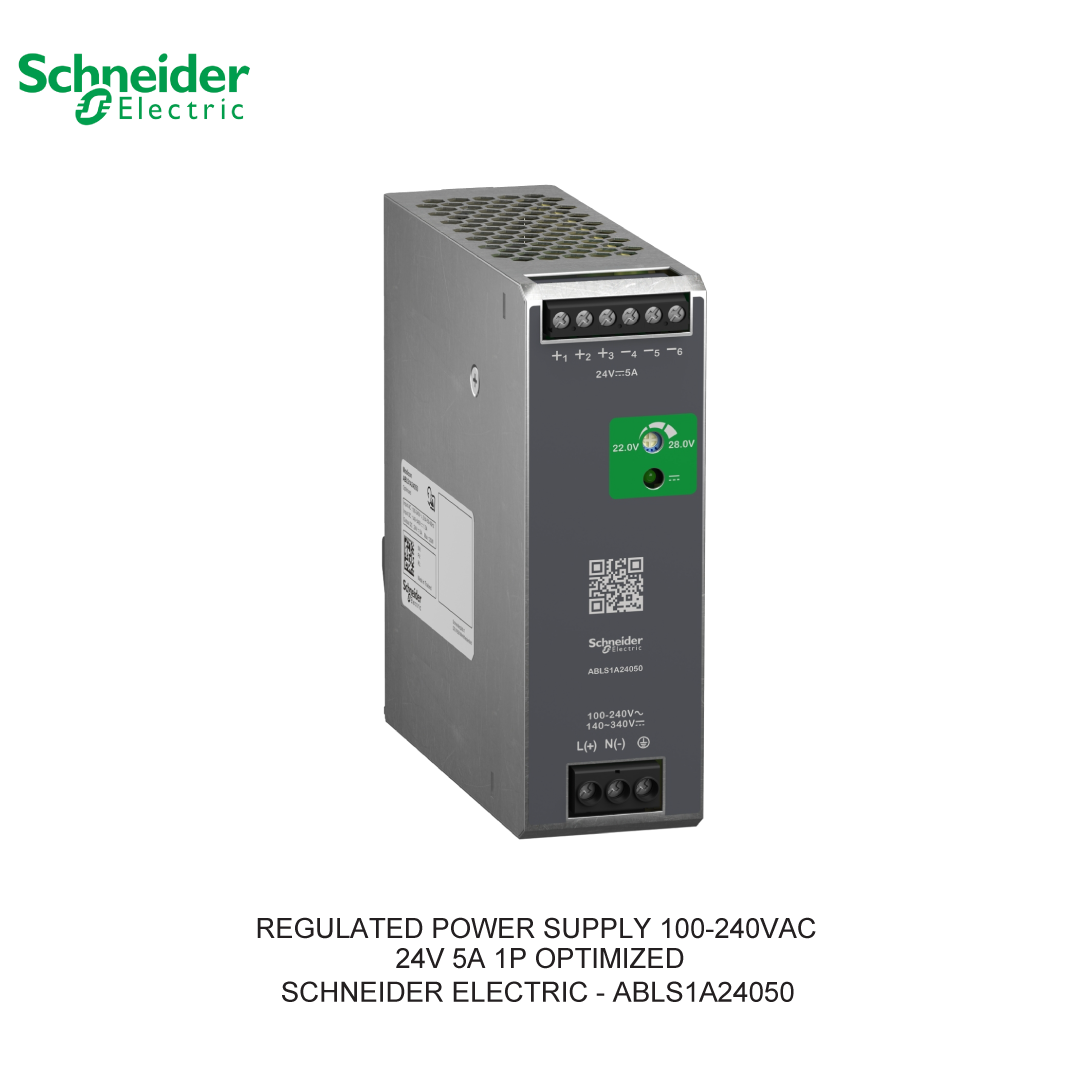 REGULATED POWER SUPPLY 100-240VAC 24V 5A 1P OPTIMIZED