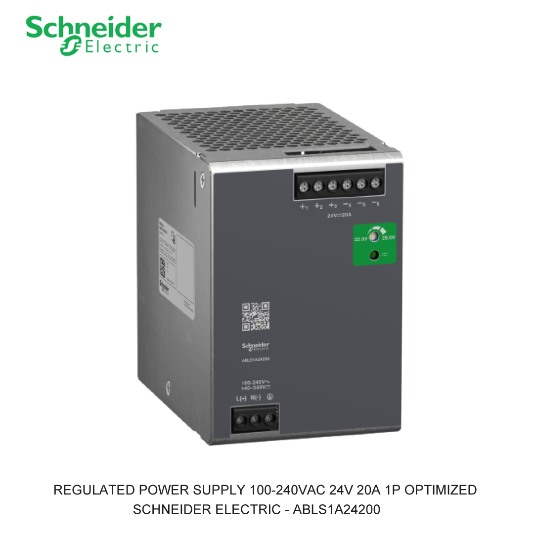 REGULATED POWER SUPPLY 100-240VAC 24V 20A 1P OPTIMIZED