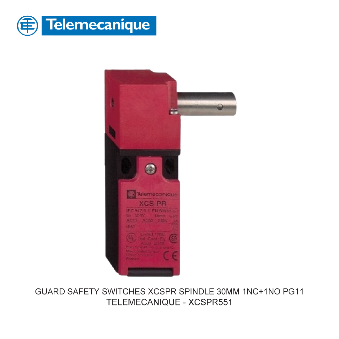 GUARD SAFETY SWITCHES XCSPR SPINDLE 30MM 1NC+1NO PG11
