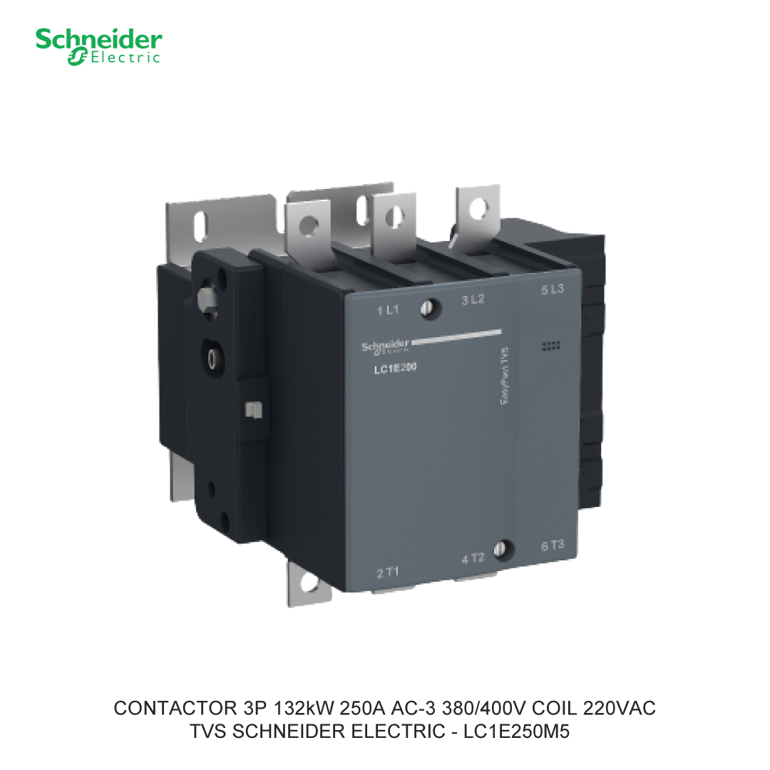 CONTACTOR 3P 132kW 250A AC-3 380/400V COIL 220VAC