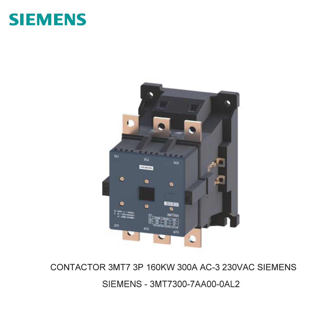 CONTACTOR 3MT7 3P 160KW 300A AC-3 230VAC  SIEMENS