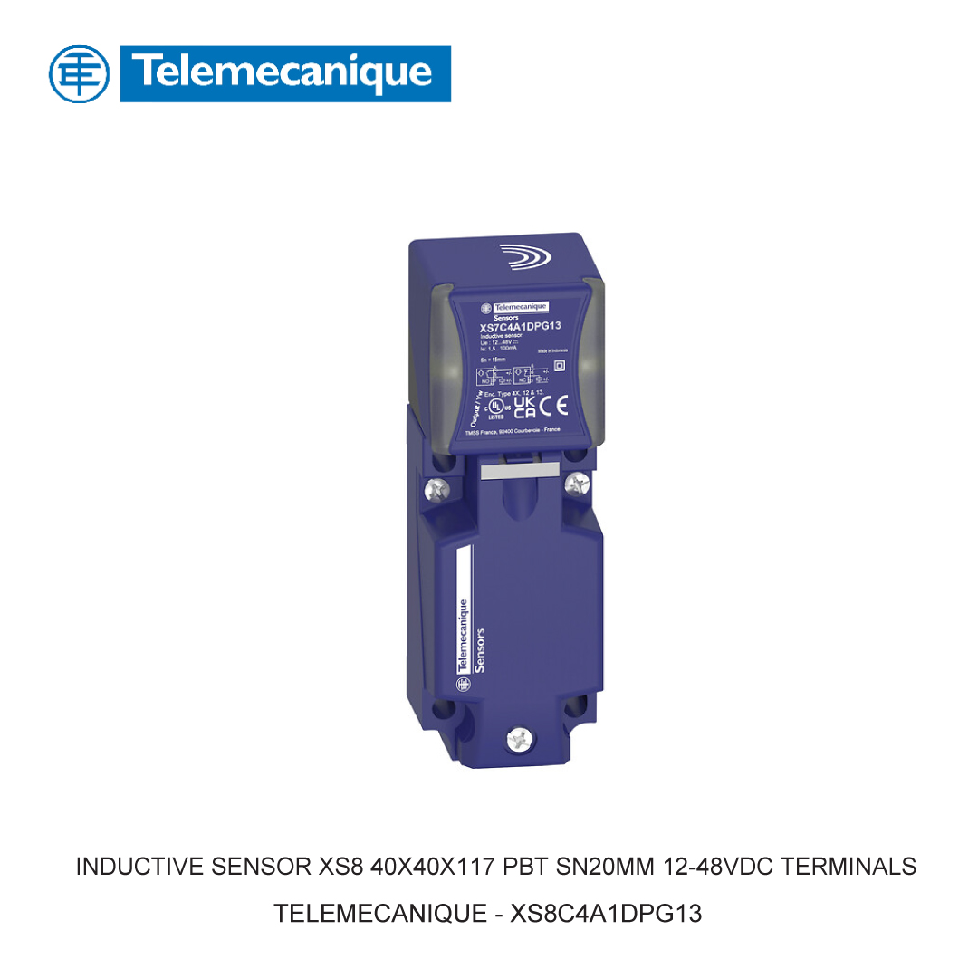 INDUCTIVE SENSOR XS8 40X40X117 PBT SN20MM 12-48VDC TERMINALS