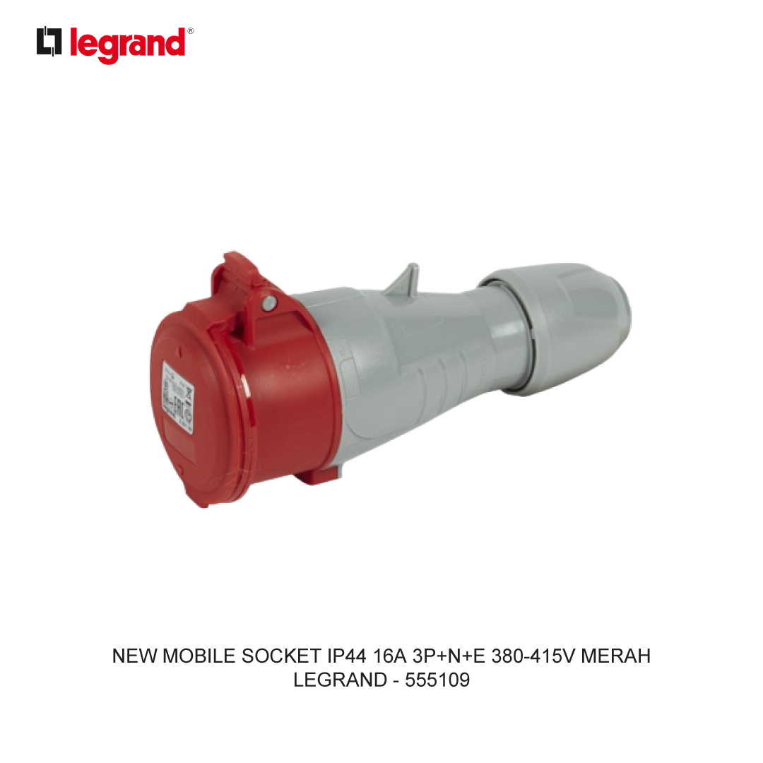 NEW MOBILE SOCKET IP44 16A 3P+N+E 380-415V RED