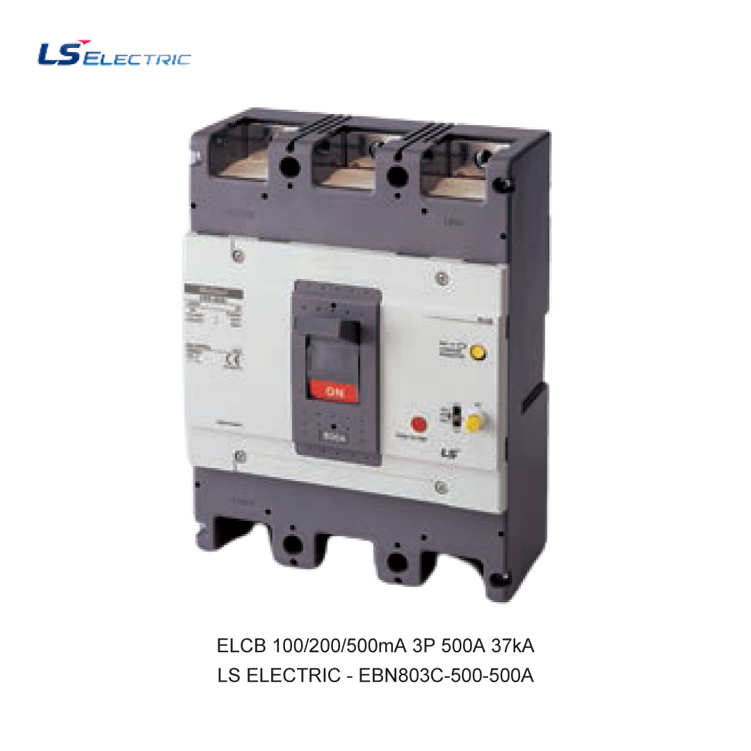 ELCB 100/200/500mA 3P 500A 37kA