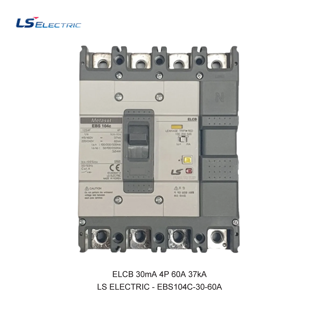 ELCB 30mA 4P 60A 37kA