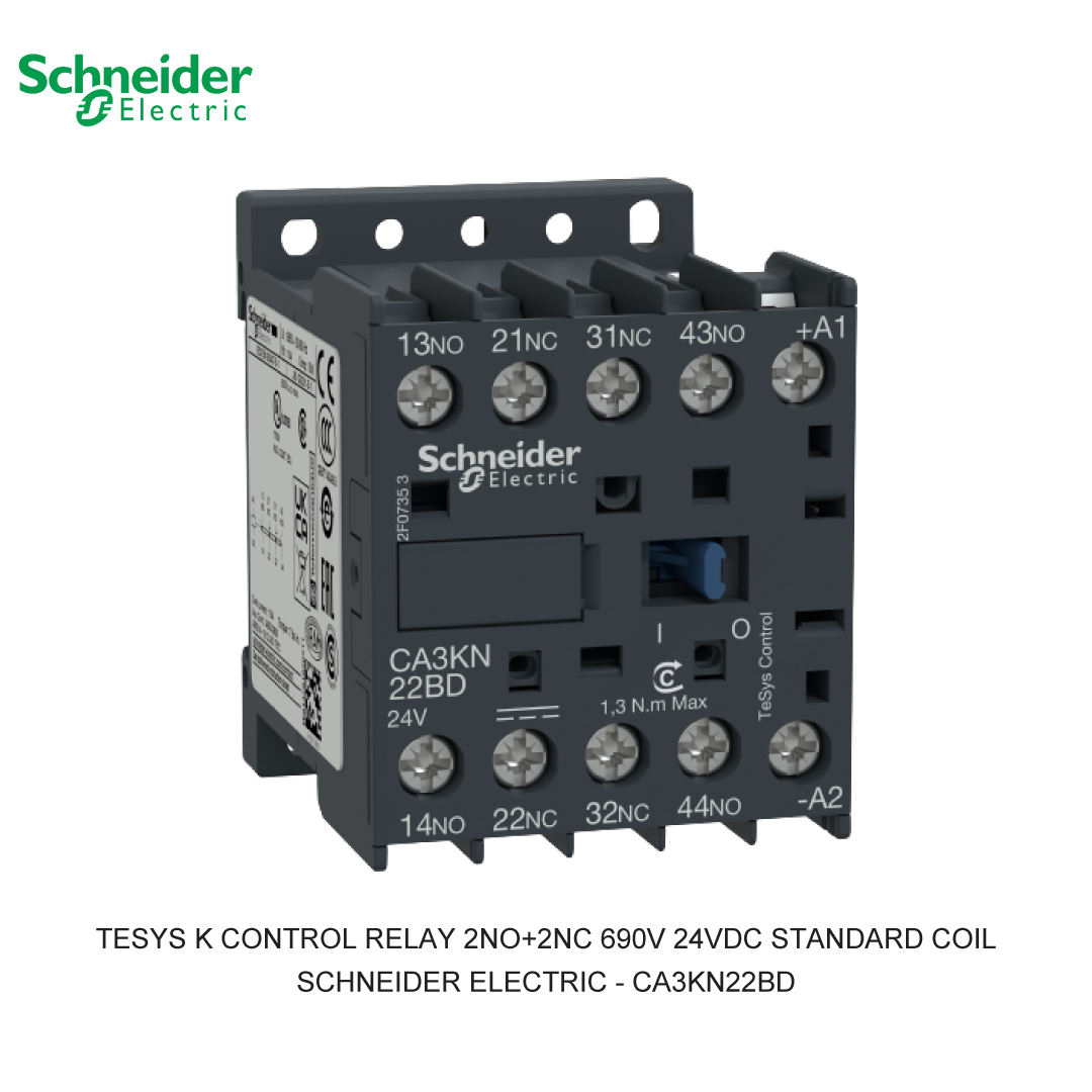 TESYS K CONTROL RELAY 2NO+2NC 690V 24VDC STANDARD COIL