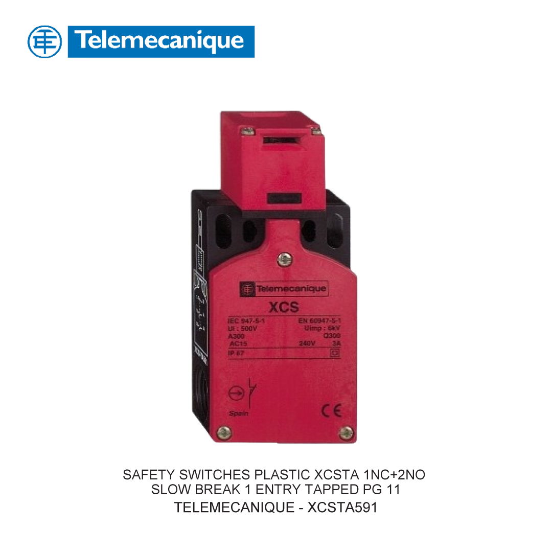 SAFETY SWITCHES PLASTIC XCSTA 1NC+2NO SLOW BREAK 1 ENTRY TAPPED PG 11