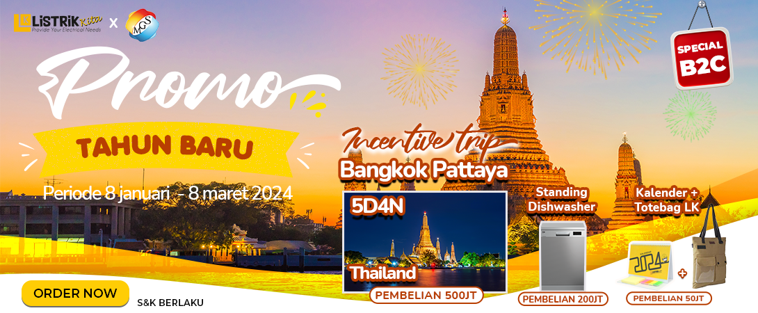 SPECIAL B2C NEW YEAR PROMOTION, SHOP NOW, AND GET ATTRACTIVE PRIZES, UP TO BANGKOK PATTAYA TRIP INCENTIVES