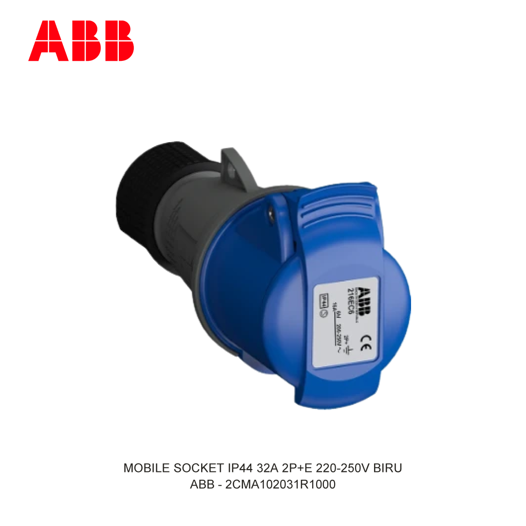 MOBILE SOCKET IP44 32A 2P+E 220-250V BLUE