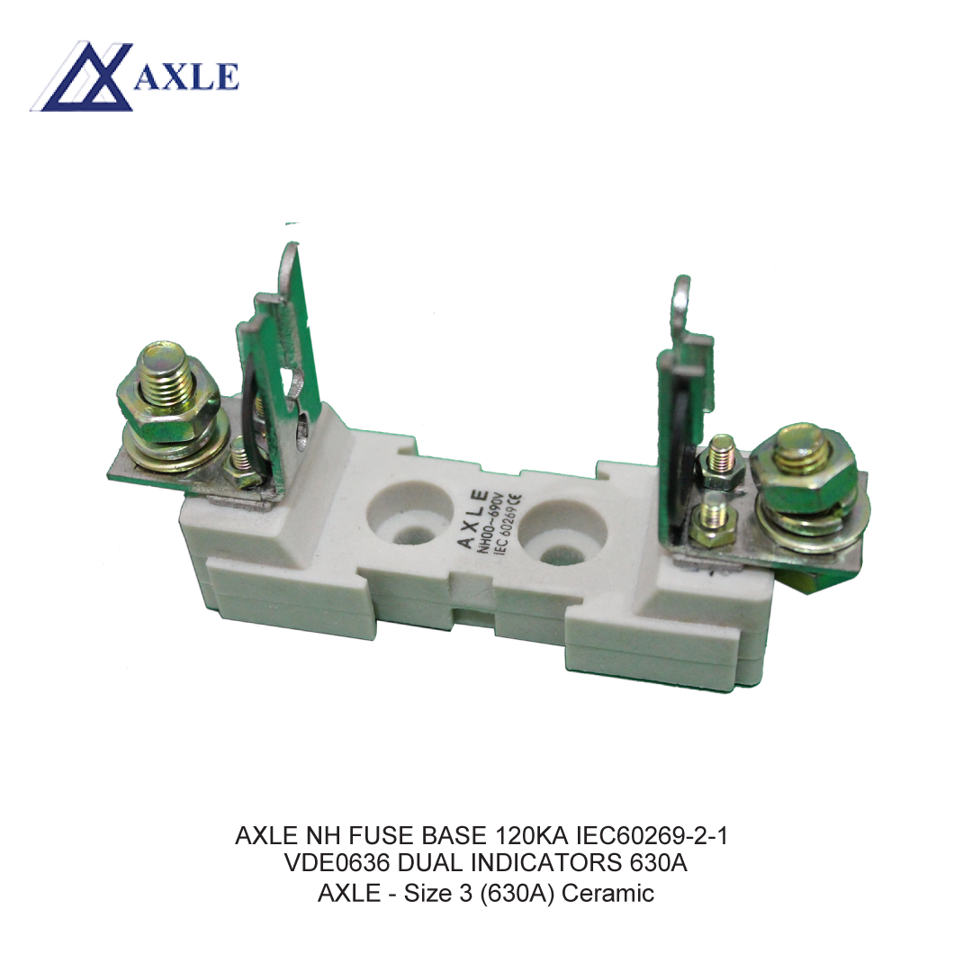 AXLE NH FUSE BASE 120KA IEC60269-2-1 VDE0636 DUAL INDICATORS 630A