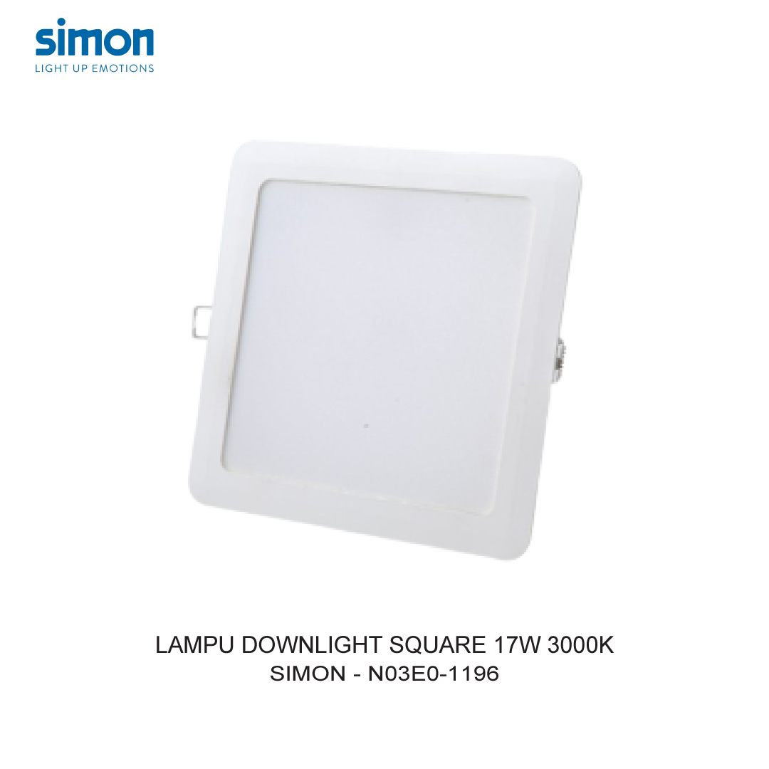 SIMON LED DOWNLIGHT SQUARE17W 3000K