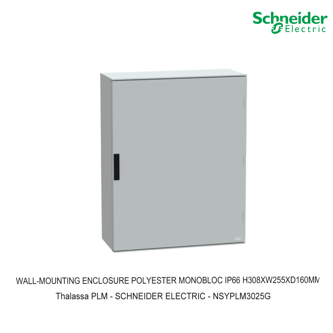 WALL-MOUNTING ENCLOSURE POLYESTER MONOBLOC IP66 H308XW255XD160MM
