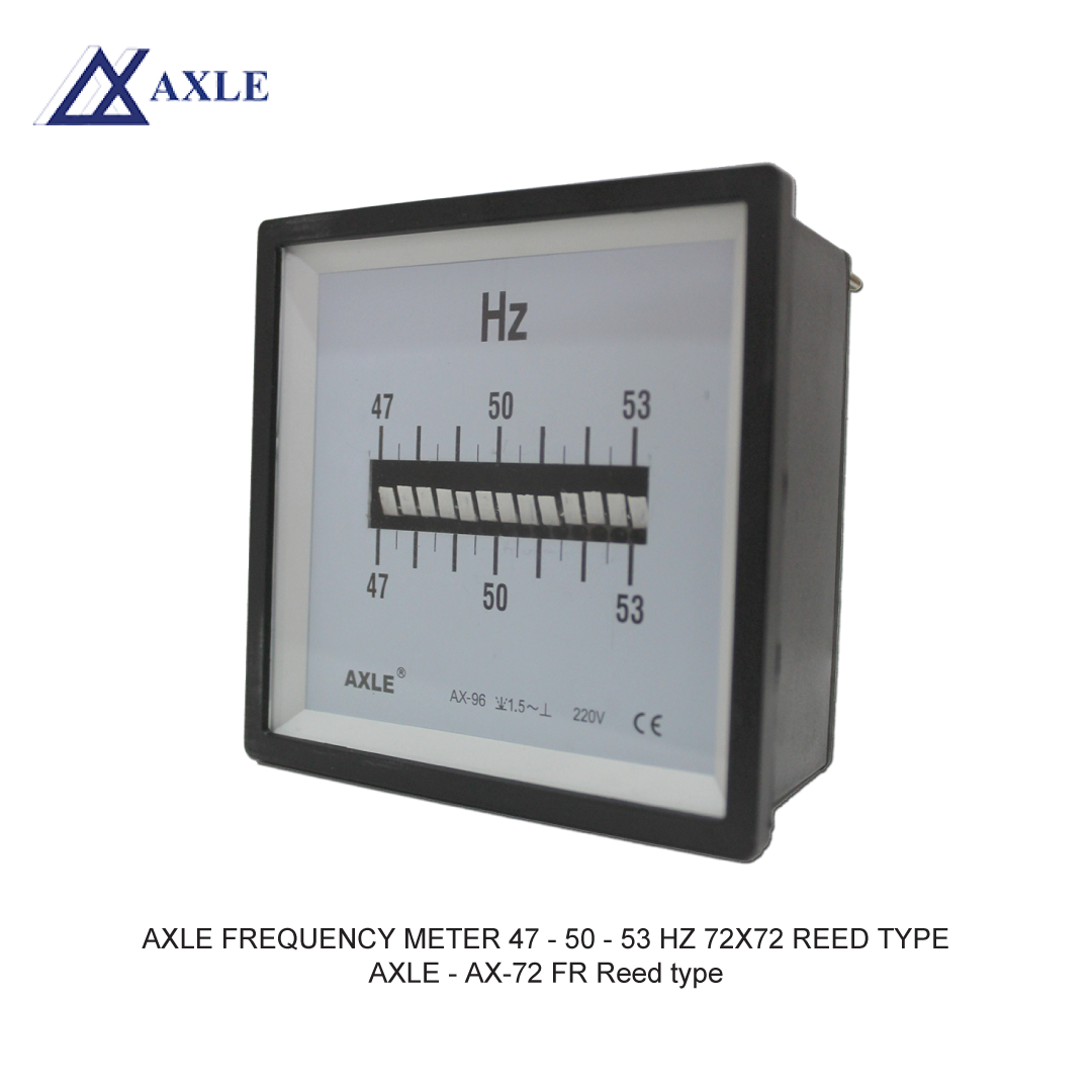AXLE FREQUENCY METER 47 - 50 - 53 HZ 72X72 REED TYPE