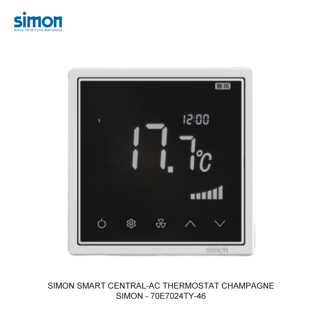 SIMON SMART CENTRAL-AC THERMOSTAT CHAMPAGNE