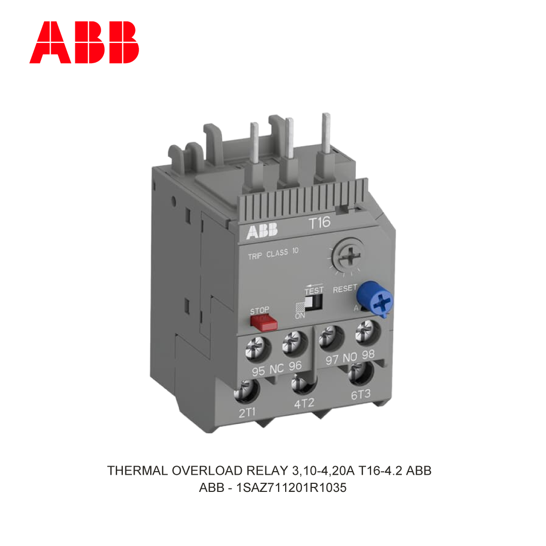 THERMAL OVERLOAD RELAY 3,10-4,20A T16-4.2 ABB