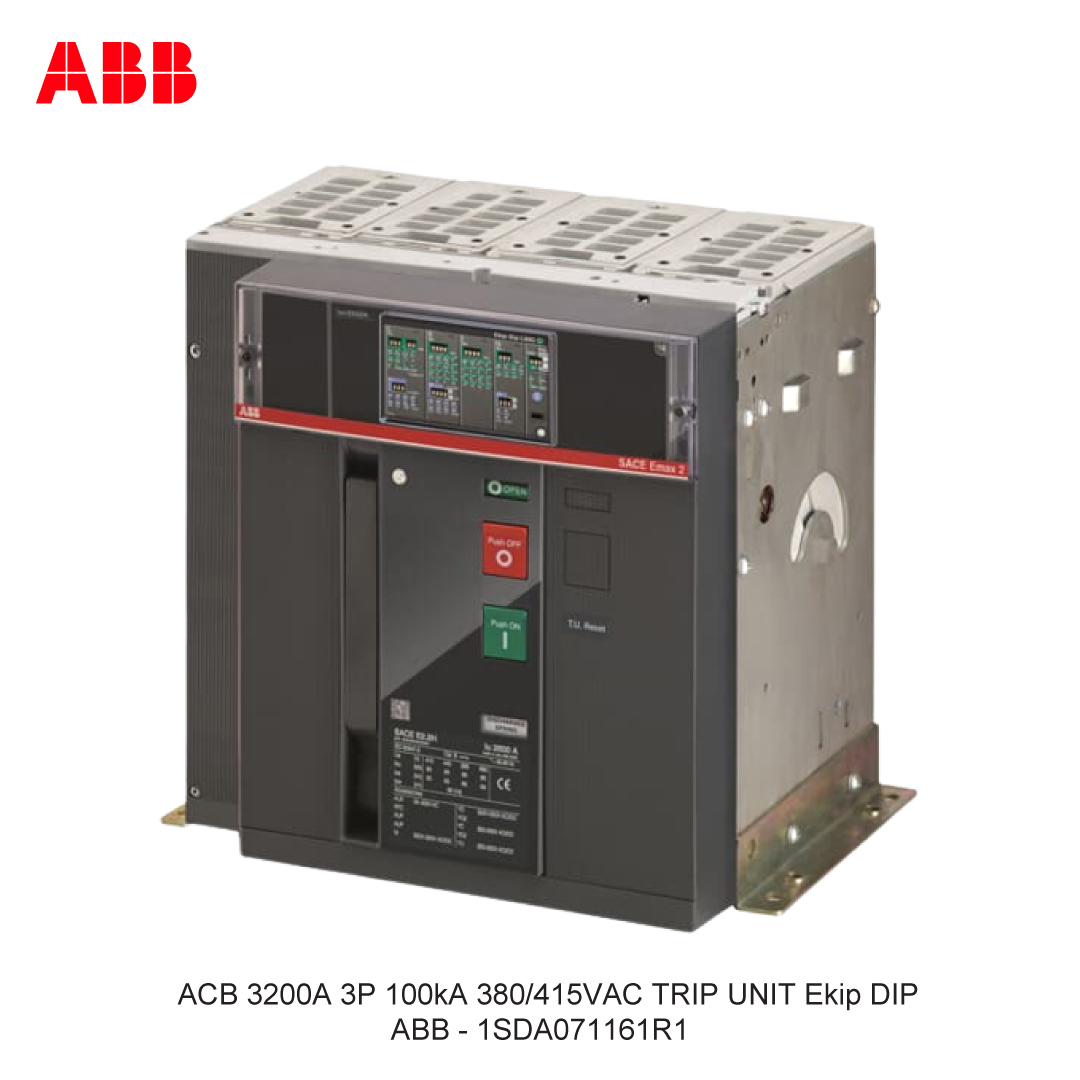 ACB 3200A 3P 100kA 380/415VAC TRIP UNIT Ekip DIP ABB