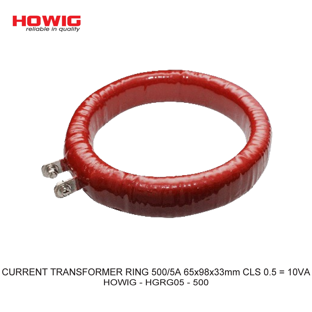 CURRENT TRANSFORMER RING 500/5A 65x98x33mm CLS 0.5 = 10VA