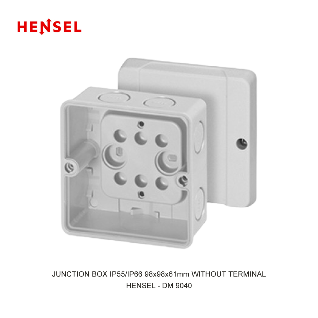 JUNCTION BOX IP55/IP66 98x98x61mm WITHOUT TERMINAL