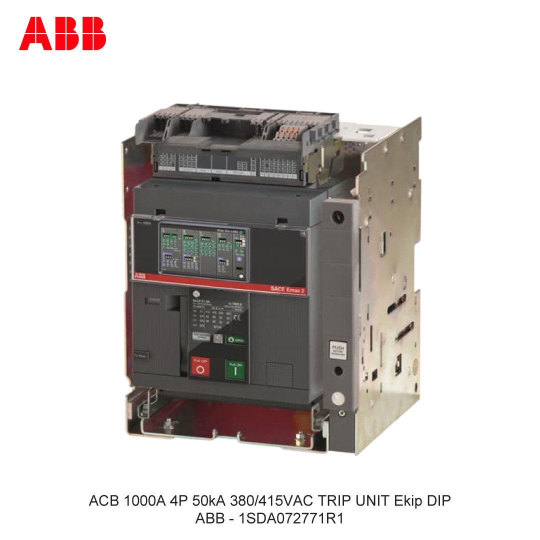 ACB 1000A 4P 50kA 380/415VAC TRIP UNIT Ekip DIP ABB