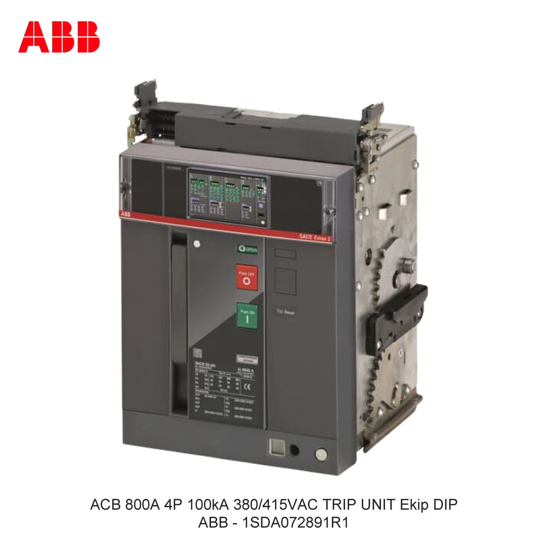 ACB 800A 4P 100kA 380/415VAC TRIP UNIT Ekip DIP ABB