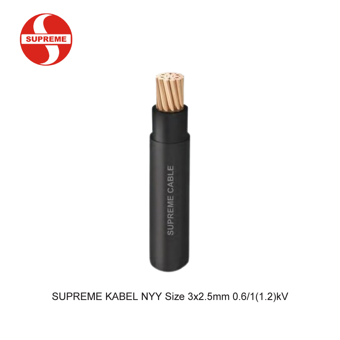 SUPREME CABLE NYY Size 3x2.5mm 0.6/1(1.2)kV