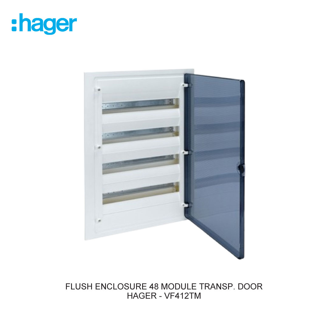 FLUSH ENCLOSURE 48 MODULE TRANSP. DOOR