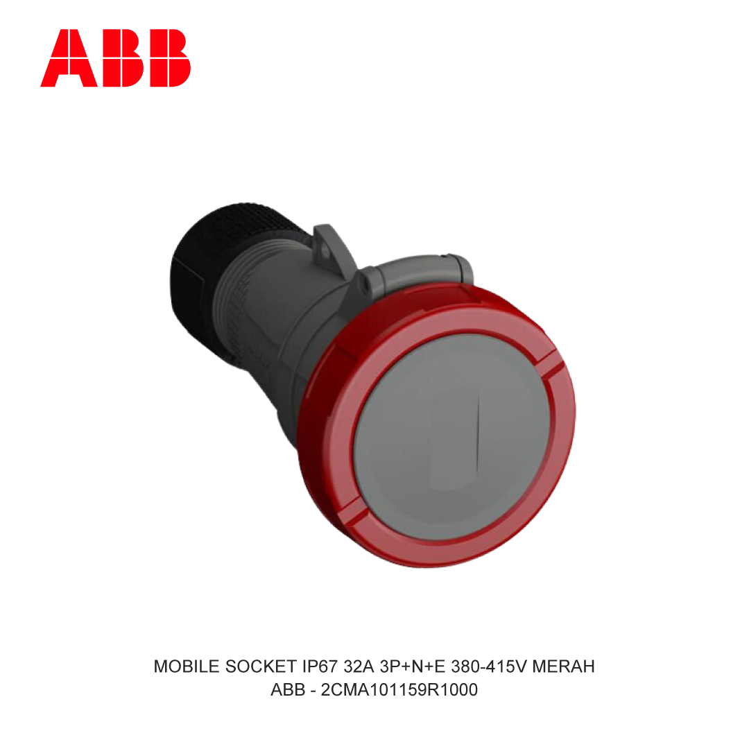 MOBILE SOCKET IP67 32A 3P+N+E 380-415V MERAH