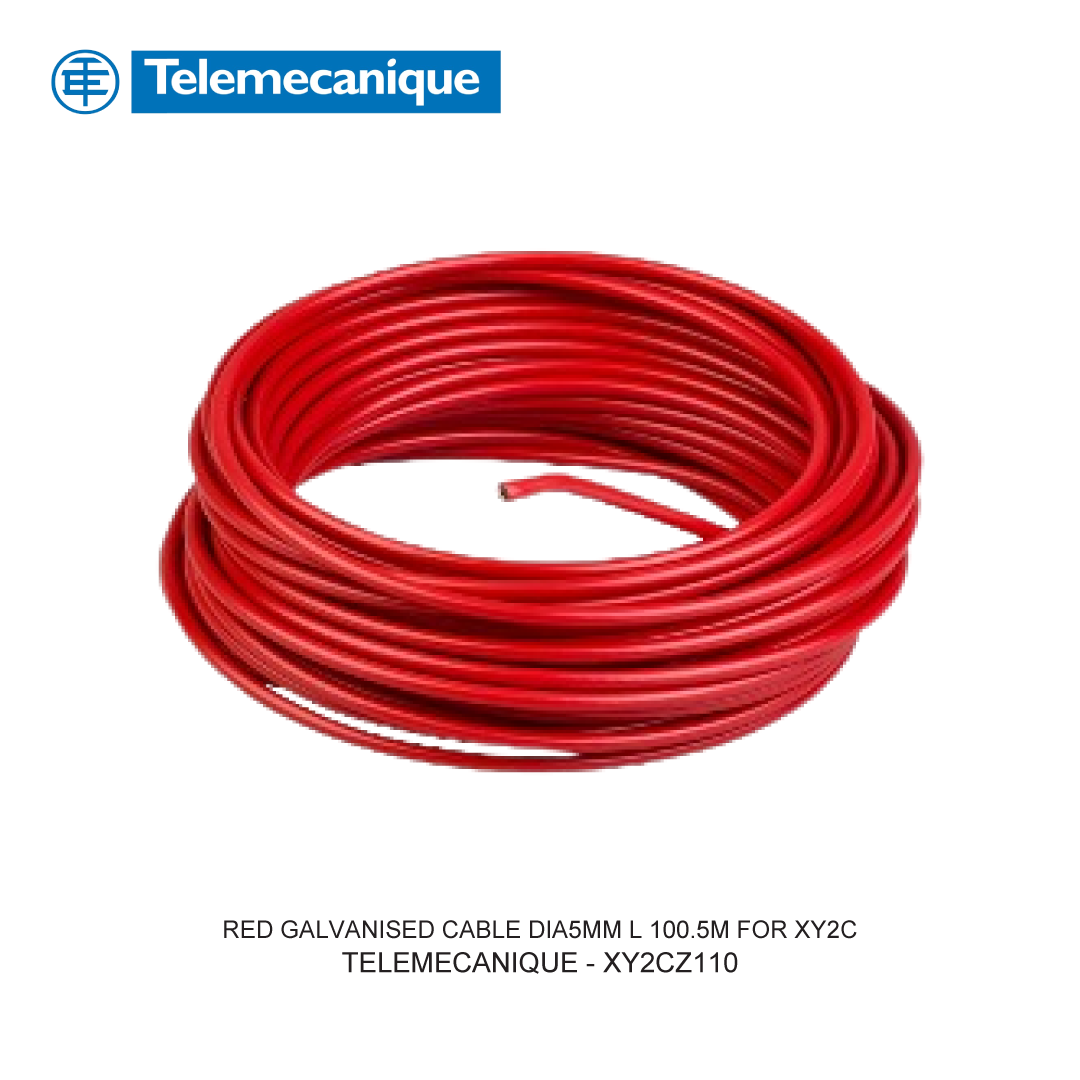 RED GALVANISED CABLE DIA5MM L 100.5M FOR XY2C