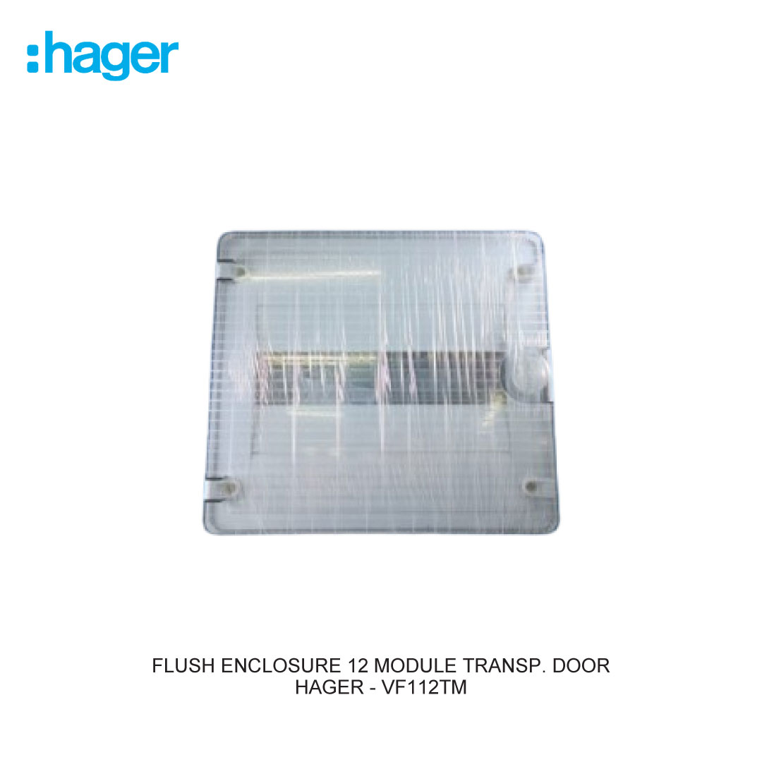 FLUSH ENCLOSURE 12 MODULE TRANSP. DOOR