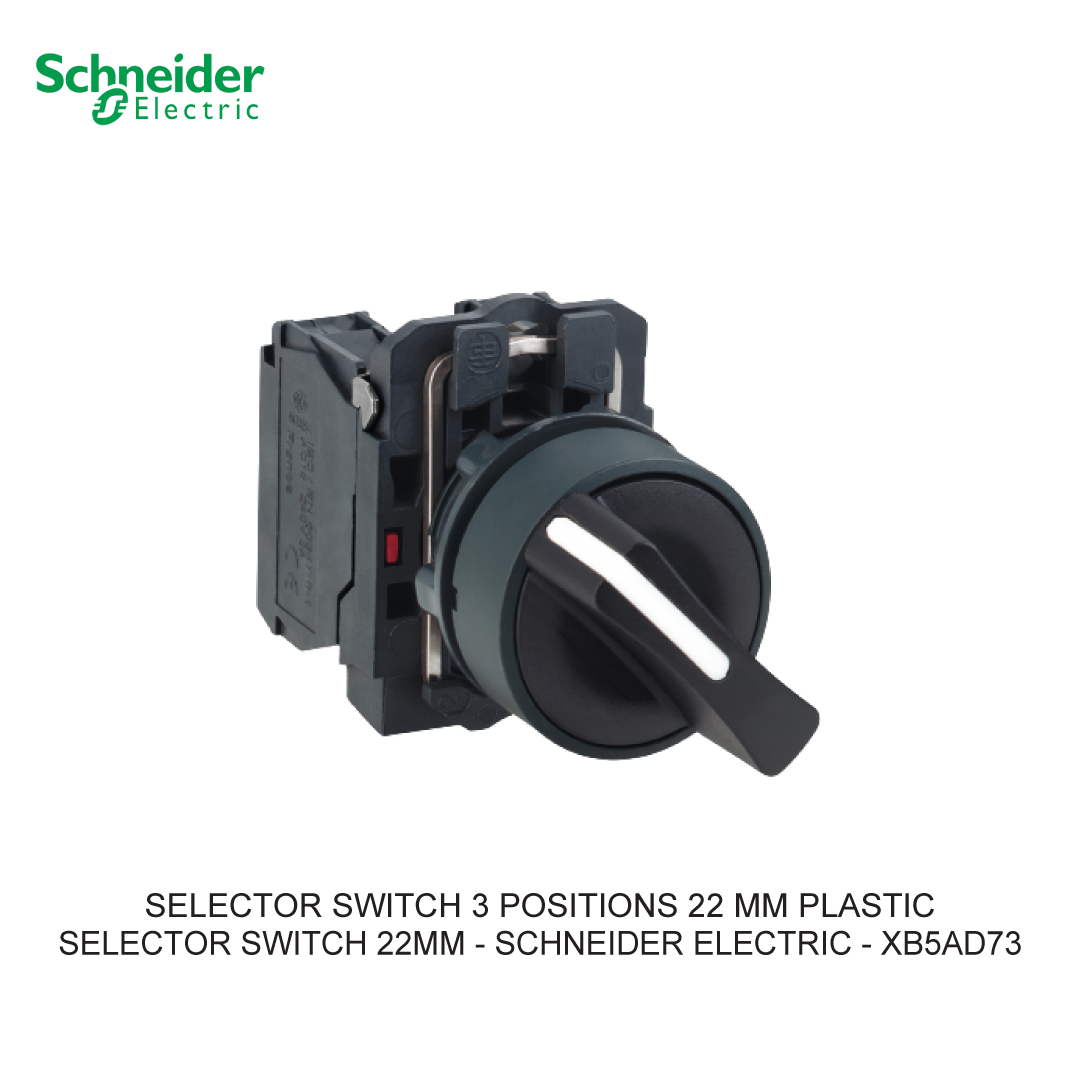 SELECTOR SWITCH 3 POSITIONS 22 MM PLASTIC