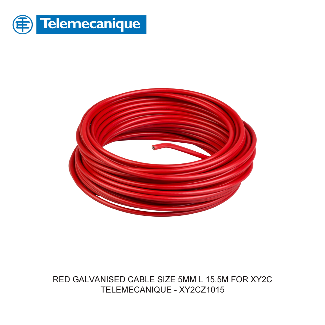 RED GALVANISED CABLE SIZE 5MM L 15.5M FOR XY2C