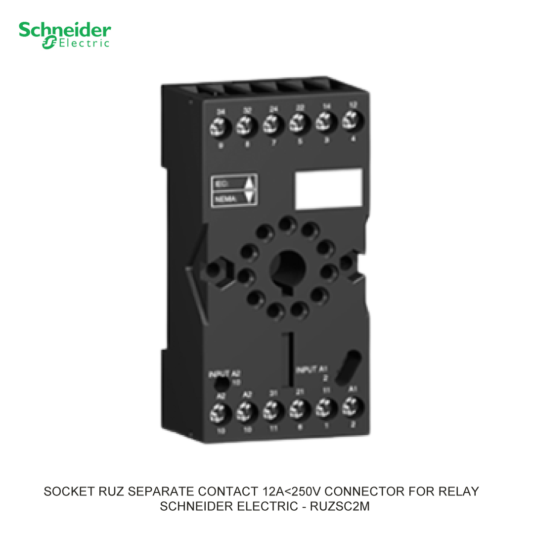 SOCKET RUZ SEPARATE CONTACT 12A<250V CONNECTOR FOR RELAY RUMC2- SCHNEIDER ELECTRIC