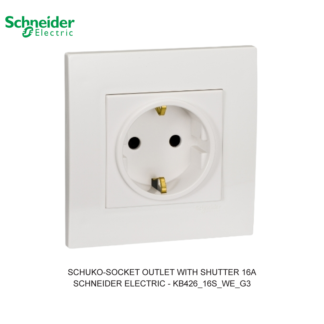 SCHUKO-SOCKET OUTLET WITH SHUTTER 16A